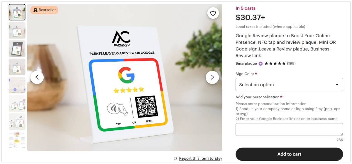 Google Review plaques